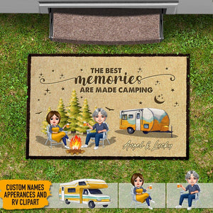 GeckoCustom Couple Camping Doormat HN590