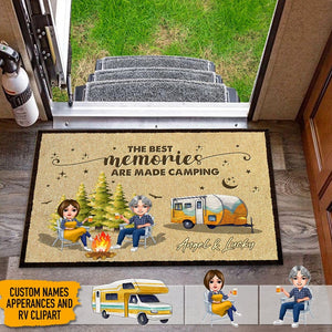 GeckoCustom Couple Camping Doormat HN590