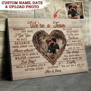 GeckoCustom Couple Canvas, Custom Quotes HN590