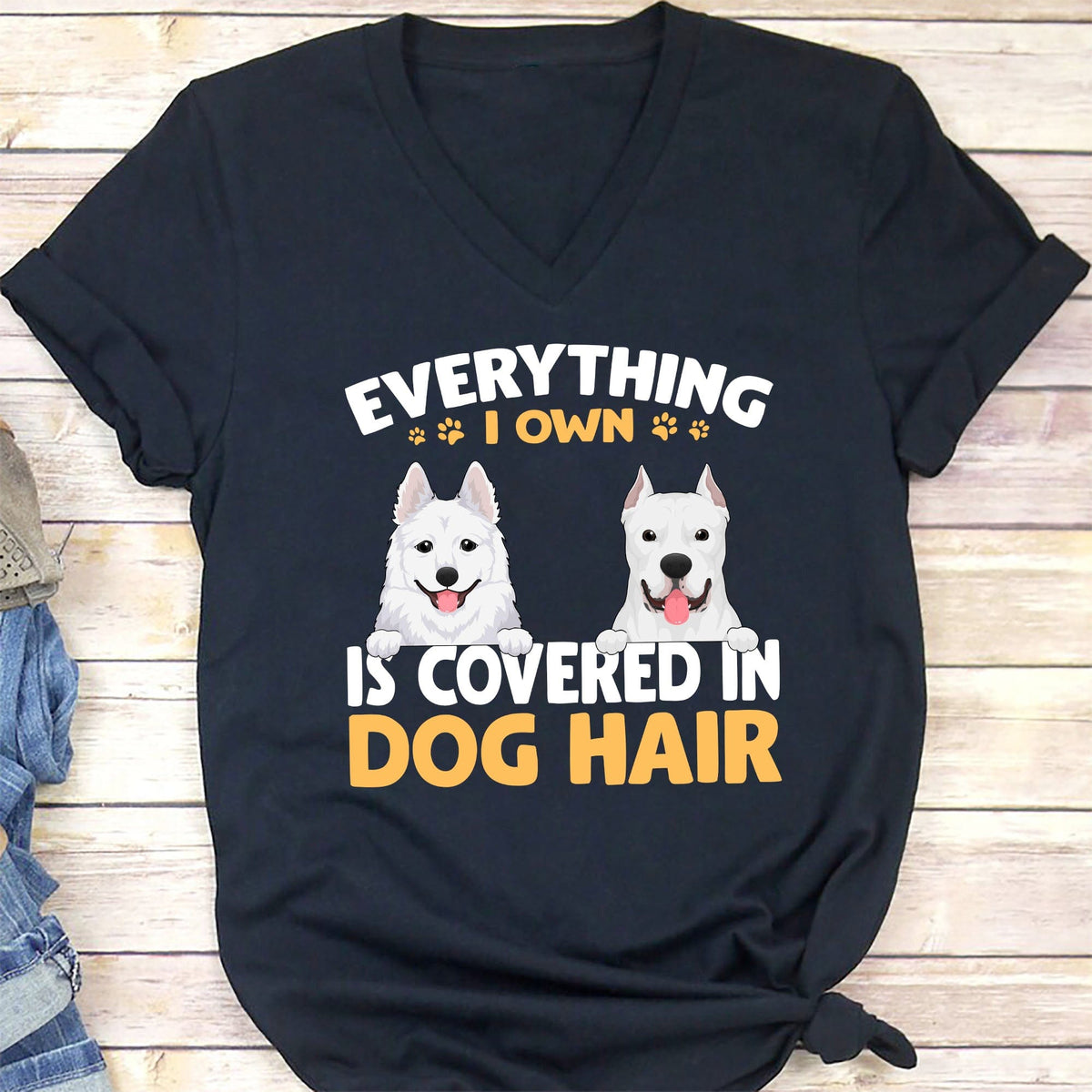 GeckoCustom Covered In Dog Hair Personalized Custom Dog Shirt C287