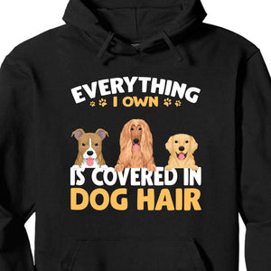 GeckoCustom Covered In Dog Hair Personalized Custom Dog Shirt C287 Pullover Hoodie / Black Colour / S