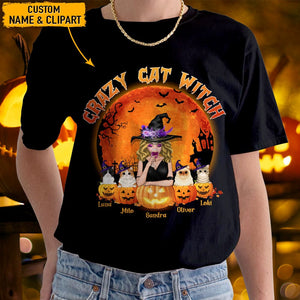 GeckoCustom Crazy Cat Witch Cat Shirt N304 HN590