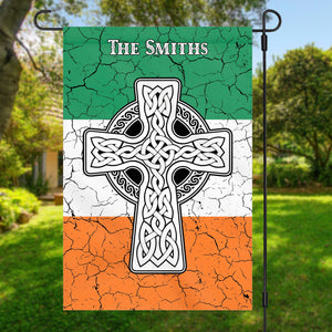 GeckoCustom Cross Irish Flag Custom Garden Flag C161 12"x18"