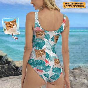 GeckoCustom Custom Cat Photo Hawaii Swimsuit K228 9021