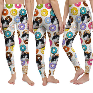 GeckoCustom Custom Cat Photo With Accessory Pattern Legging Set N304 889136