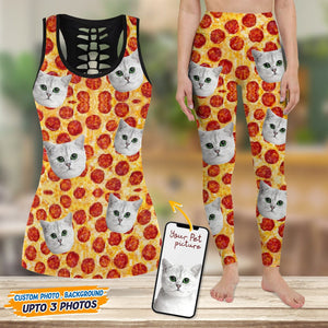 GeckoCustom Custom Cat Photo With Accessory Pattern Legging Set N304 889136