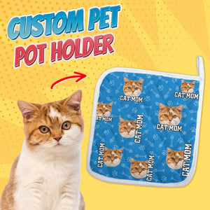 GeckoCustom Custom Cat Photo With Accessory Pattern Oven Mitt K228 889010 1 Pot Holder