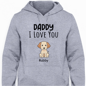 GeckoCustom Custom Clipart Daddy We Love You Family Shirt, HN590 Pullover Hoodie / Sport Grey Color / S