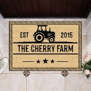 GeckoCustom Custom Clipart Farmer Doormat HN590 15x24in-40x60cm