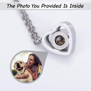 GeckoCustom Custom Couple Photo Projection Necklace HN590