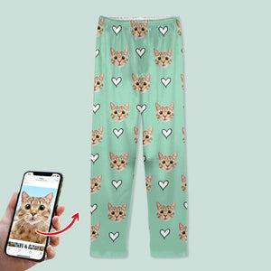 GeckoCustom Custom Dog Cat Photo Icon Design For Pet Lover Pajamas T368 HN590 For Kid / Only Pants / 3XS