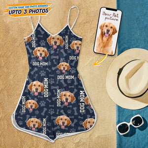 GeckoCustom Custom Dog Photo Sleeveless Romper K228 888994