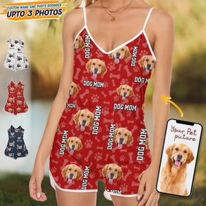 GeckoCustom Custom Dog Photo Sleeveless Romper K228 888994