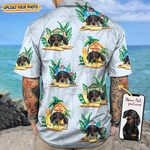 GeckoCustom Custom Dog Photo Tropical Hawaii Shirt N304 889096