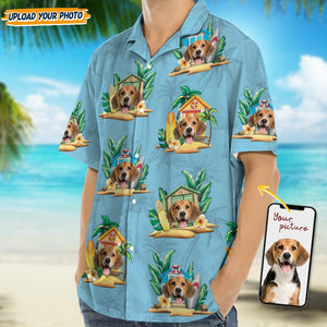 GeckoCustom Custom Dog Photo Tropical Hawaii Shirt N304 889096