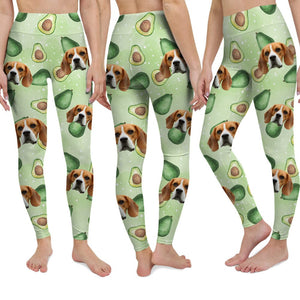 GeckoCustom Custom Dog Photo With Accessory Pattern Legging Set N304 889138