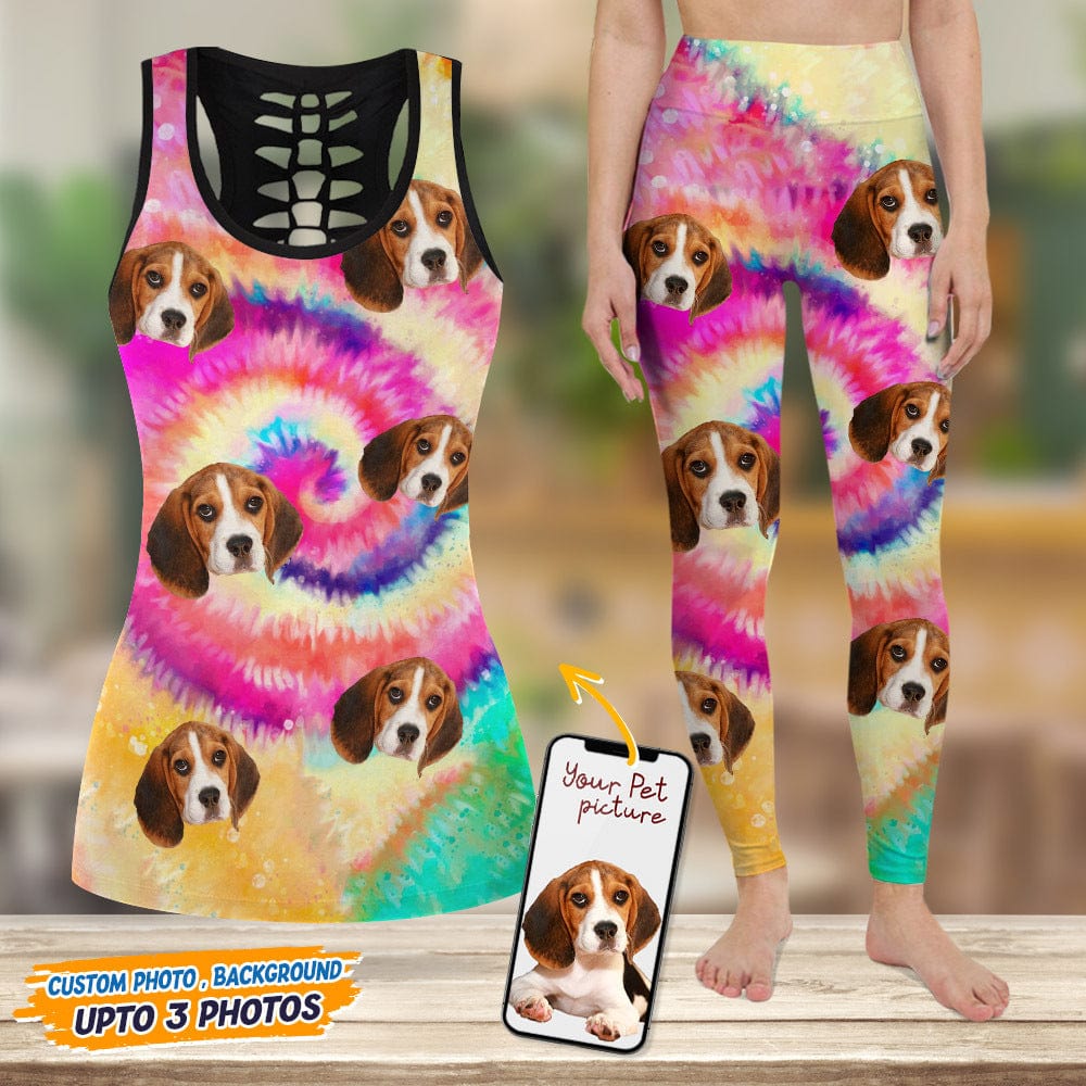 GeckoCustom Custom Dog Photo With Accessory Pattern Legging Set N304 889138