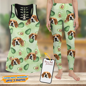 GeckoCustom Custom Dog Photo With Accessory Pattern Legging Set N304 889138