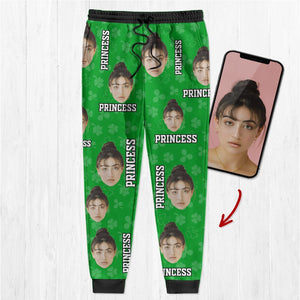 GeckoCustom Custom Face Photo St. Patrick's Day Sweatpants K228 HN590