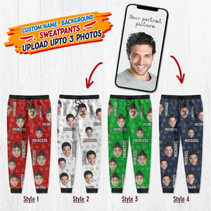 GeckoCustom Custom Face Photo St. Patrick's Day Sweatpants K228 HN590