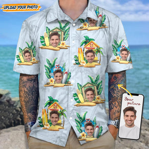 GeckoCustom Custom Face Photo Tropical Hawaii Shirt N304 889100