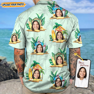 GeckoCustom Custom Face Photo Tropical Hawaii Shirt N304 889100