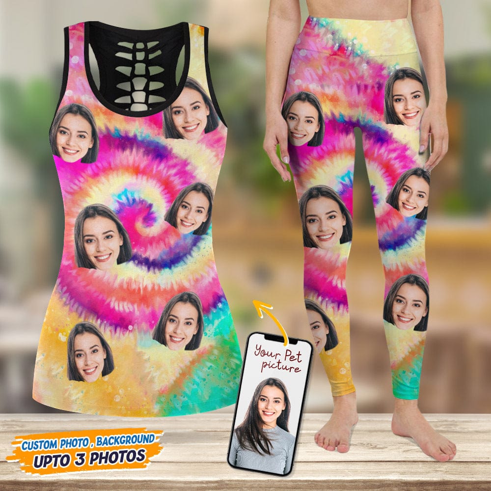 GeckoCustom Custom Face Photo With Accessory Pattern Legging Set N304 889140