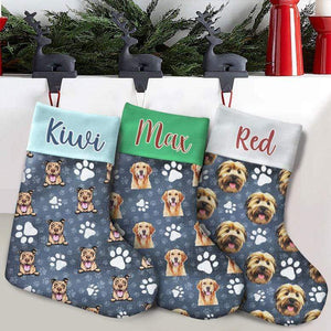 GeckoCustom Custom Image/Cartoon Christmas Stocking, Dog Christmas Stocking HN590