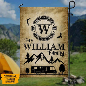 GeckoCustom Custom Name The Family Camping Garden Flags, HN590