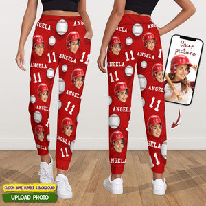 GeckoCustom Custom Photo Baseball Pattern Sport Sweatpants T286 HN590