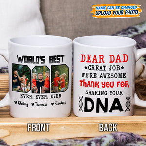 GeckoCustom Custom Photo Best Dad Ever Ever Ever Mug N304 889122