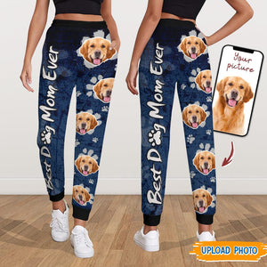 GeckoCustom Custom Photo Best Dog Dad Ever Dog Sweatpants N369 HN590