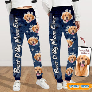 GeckoCustom Custom Photo Best Dog Dad Ever Dog Sweatpants N369 HN590