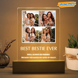 GeckoCustom Custom Photo Bestie Ever Graduation Acrylic Plaque With LED Night Light K228 HN590