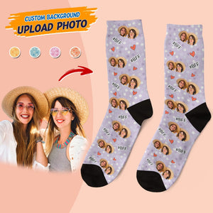 GeckoCustom Custom Photo Bestie Socks T368 HN590