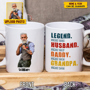 GeckoCustom Custom Photo Daddy Legend Family Mug N304 HN590