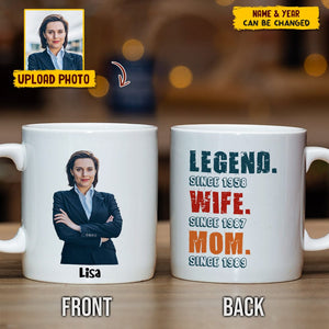 GeckoCustom Custom Photo Daddy Legend Family Mug N304 HN590