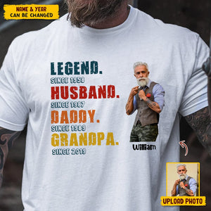 GeckoCustom Custom Photo Daddy Legend Shirt Family N304 HN590