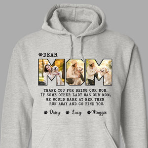 GeckoCustom Custom Photo Dear Mom For Dog Lovers Bright Shirt K228 889090 Pullover Hoodie / Sport Grey Colour / S