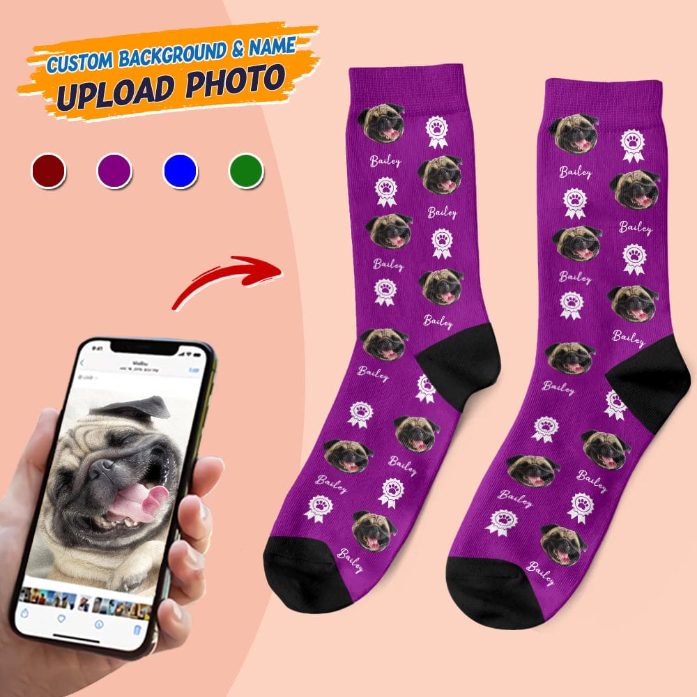 GeckoCustom Custom Photo Dog Cat And Icon Pet Socks N304HN590