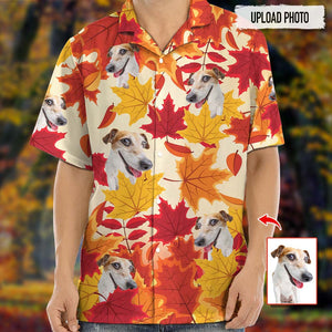 GeckoCustom Custom Photo Dog Cat Autumn Hawaiian Shirt K228 HN590