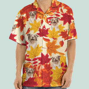 GeckoCustom Custom Photo Dog Cat Autumn Hawaiian Shirt K228 HN590