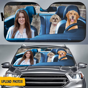 GeckoCustom Custom Photo Dog Cat Car Sunshade N369 HN590