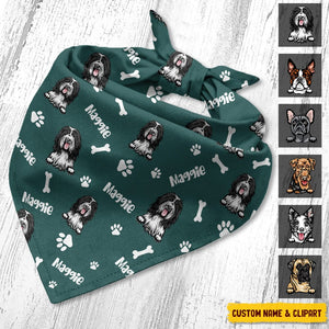 GeckoCustom Custom Photo Dog Cat, Dog Clipart Pet Bandana T368 HN590