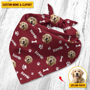 GeckoCustom Custom Photo Dog Cat, Dog Clipart Pet Bandana T368 HN590