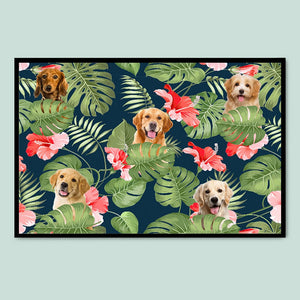 GeckoCustom Custom Photo Dog Cat Hawaiian Doormat N304 HN590