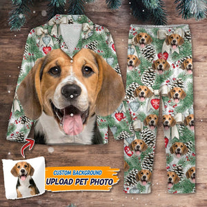 GeckoCustom Custom Photo Dog Cat With Christmas Accesories Pajamas N369 HN590