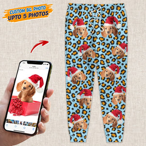 GeckoCustom Custom Photo Dog Leopard Pattern For Dog Lover Sweatpants N304 HN590