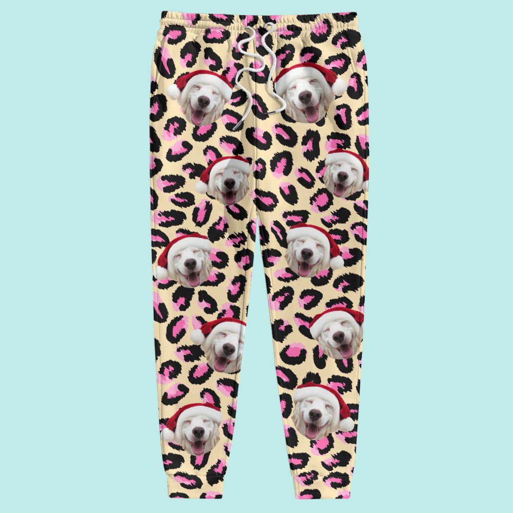 GeckoCustom Custom Photo Dog Leopard Pattern For Dog Lover Sweatpants N304 HN590