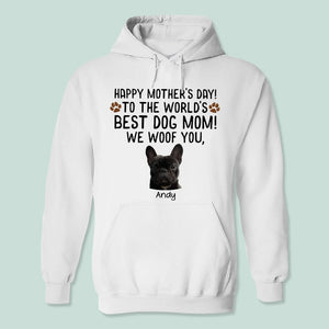 GeckoCustom Custom Photo Dog Mom Shirt K228 HN590 Pullover Hoodie / Sport Grey Colour / S